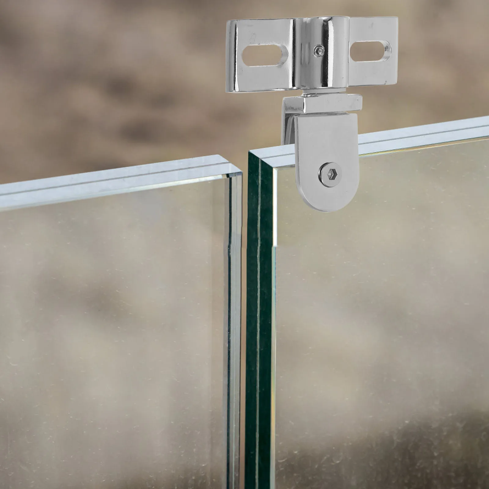 

1 Set Of Hinges For Glass Shower Doors, Heavy Duty Pivot Hinge Replacement, Zinc Alloy Glass Door Hinge Clamp, Cabinet Pivot