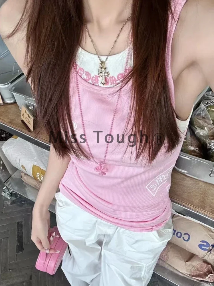 Summer Sweet Slim O Neck 3 Piece Set Women Design Chic Natural Solid Sling Vest Female Fashion Y2k High Waist A Line Dress New