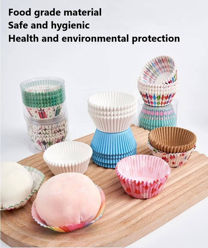 200 Stück Cupcake-Förmchen Antihaft-Backpapier Muffin-Kuchen-Verpackungspapier Geriffelte Muffinförmchen DIY Hochzeit Party Backzubehör – Detail 18