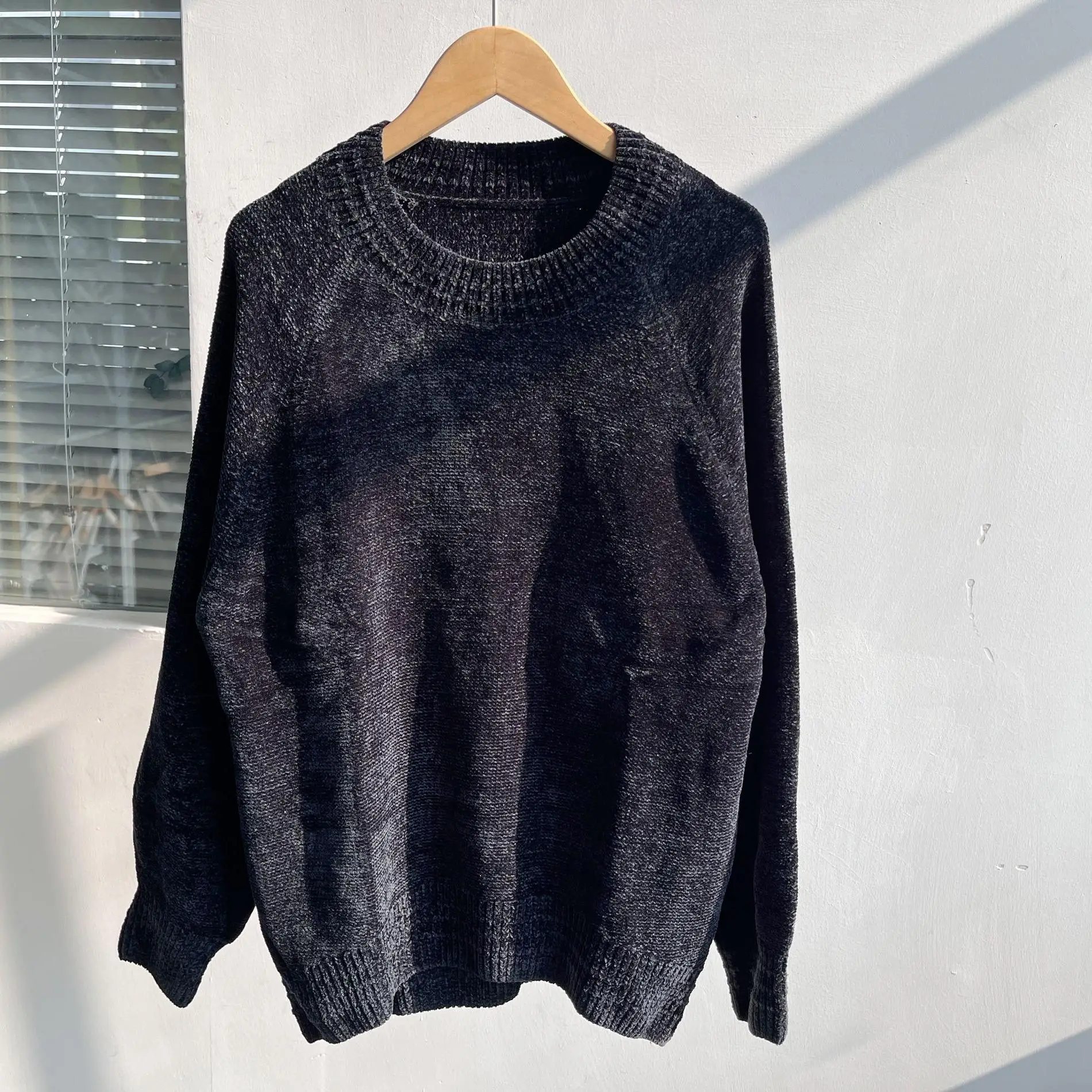 فضفاض الخريف الشتاء سترة مترهل قاعدة طبقة ملابس داخلية عادية تنوعا Y2 سنو نيل تريكو الياقة المدورة التخسيس #5