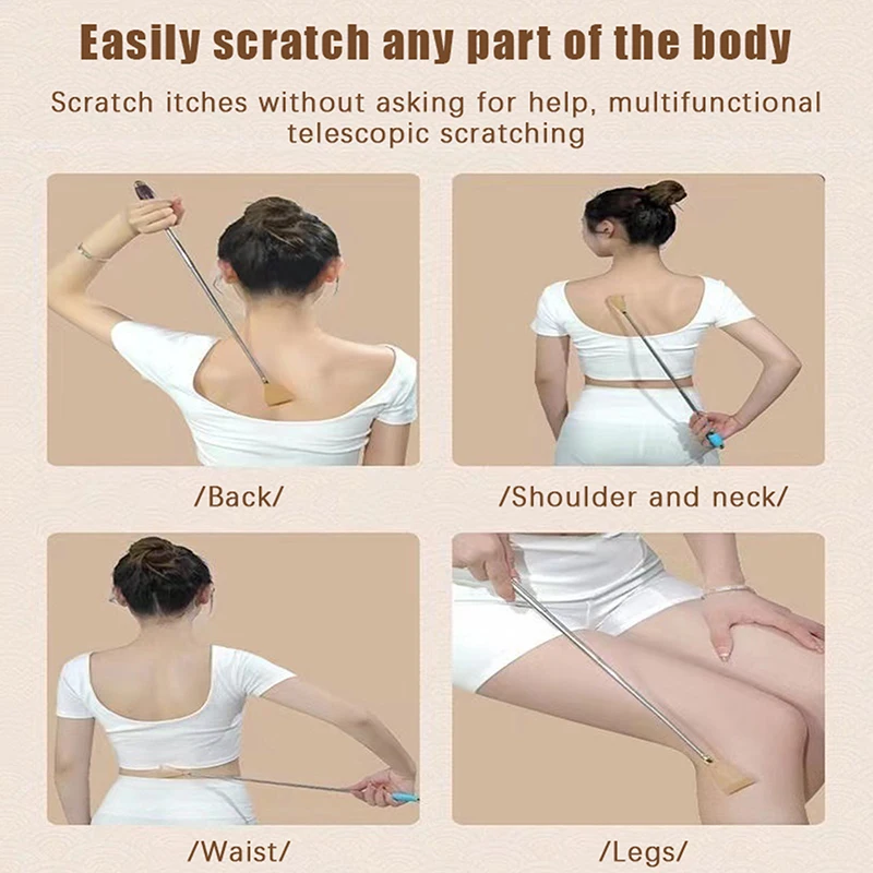1Pcs Portable Back Scratcher Telescopic  Massager Back Scraper Extendable Tickling Itch Body Scratch Stick Massager