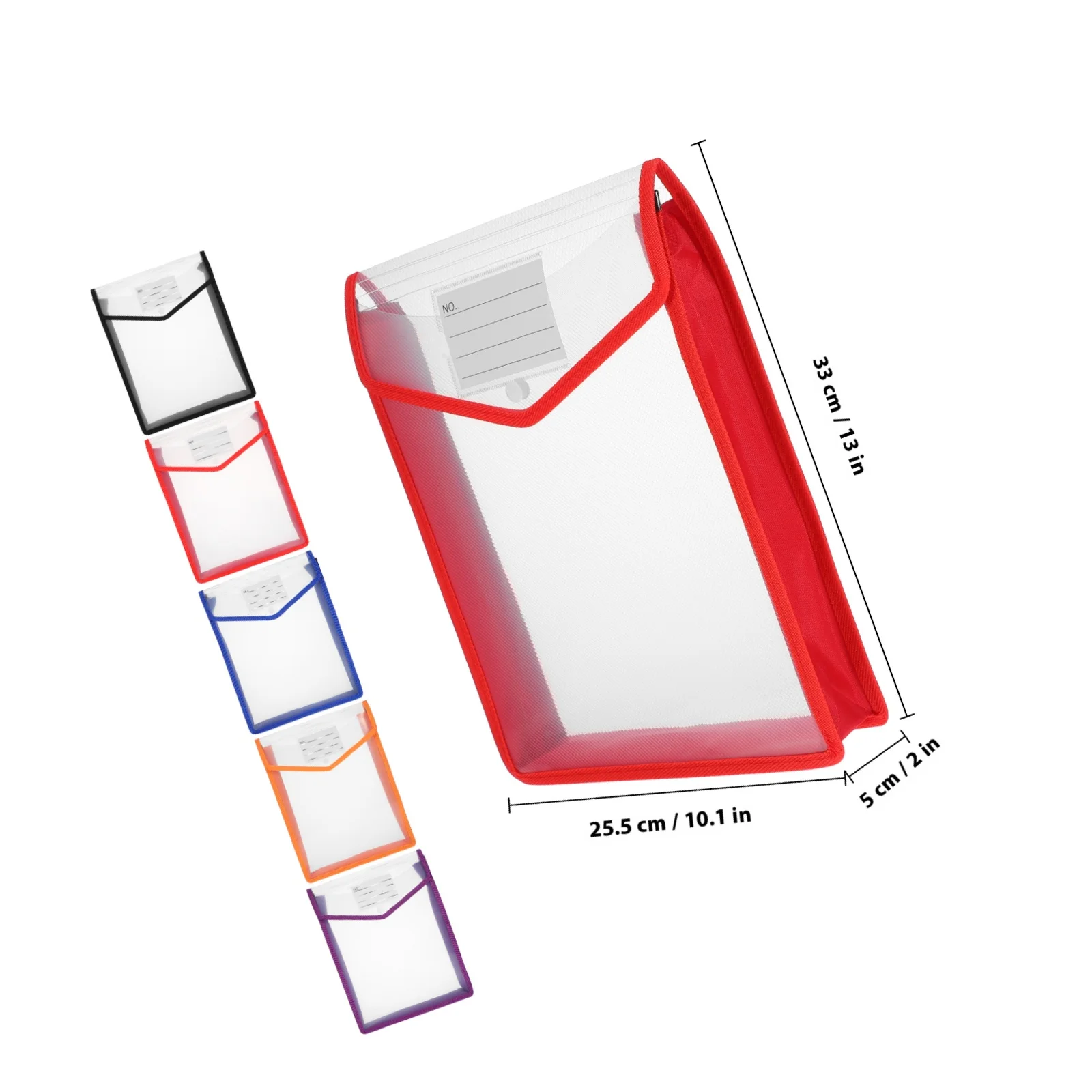 5 قطع من أكياس الملفات الشفافة، حامل مستندات قابل للتوسيع، سعة كبيرة، منظم الملفات العمودي، إغلاق سريع لمستلزمات ملفات الأوراق