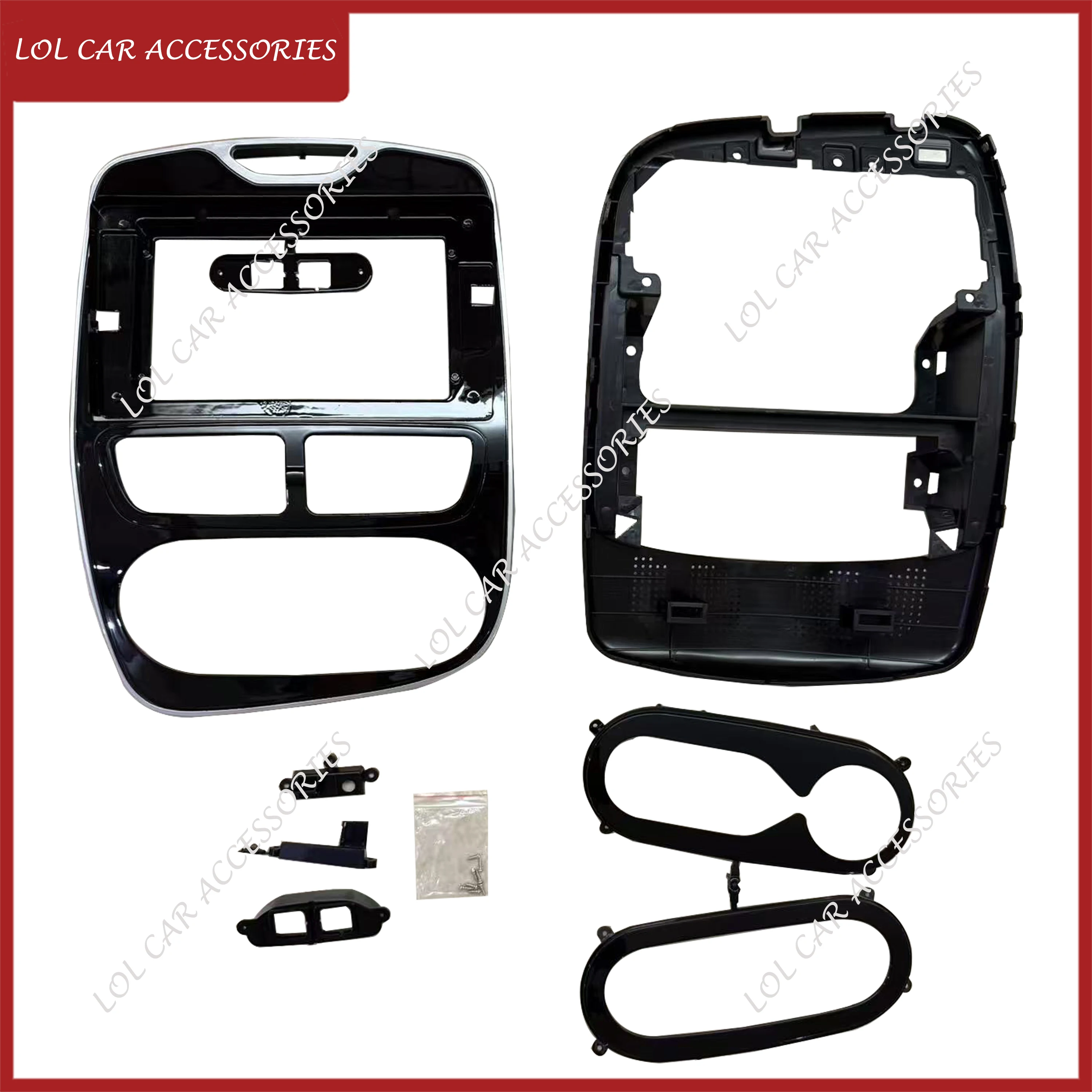 10.1 Inch For Renault Clio 2012-2016 Car Radio GPS MP5 Stereo Android Player 2 Din Head Unit Fascia Panel Frame Trim Kit