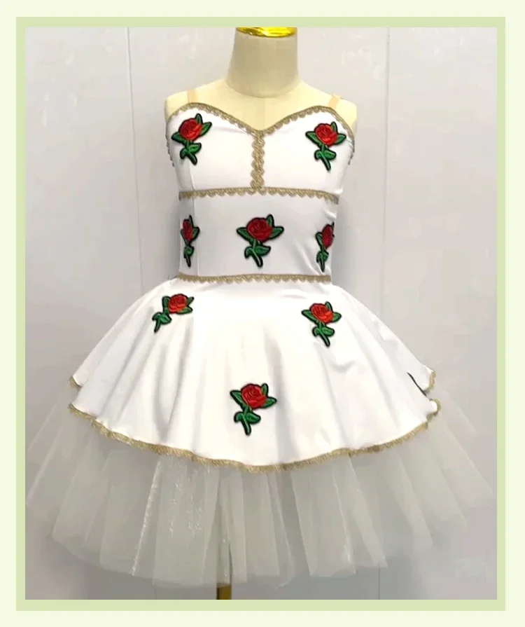 The Awakening Of Flora Ballet Dress For Girls Romantic Tutu Flower Fairy Long Child Professional Ballet Costume Ballerina Dress