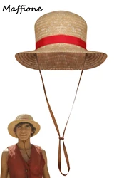 Sombrero de paja Luffy para hombre, accesorios de disfraz de Anime, TV de acción en vivo, Cosplay de una pieza, disfraces de gorra, accesorios de traje de Halloween