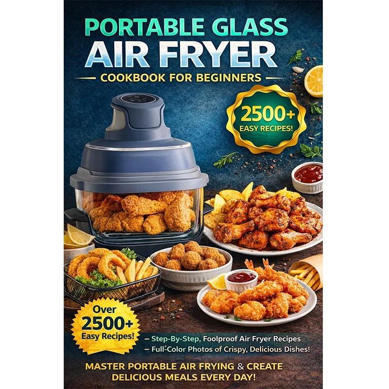 

Glass Air Fryer Cookbook: Easy No-Turn Recipes for 15–30 Minute Meals | Single, Bento & Family Dinners