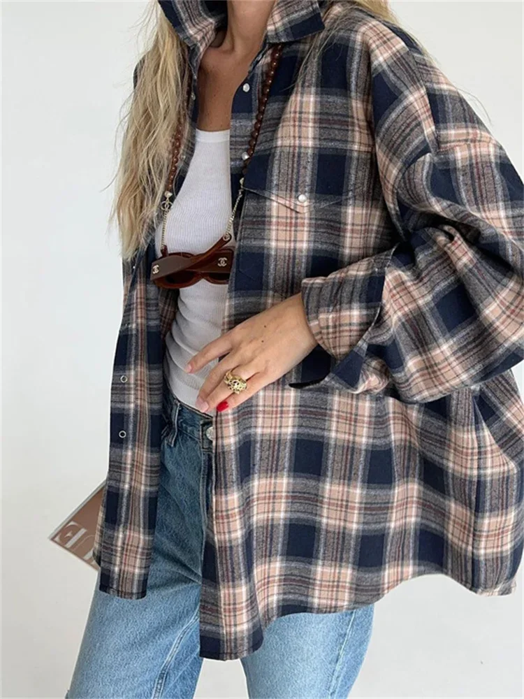 Tossy-Camisa de manga larga con solapa para mujer, abrigo elegante de retales a la moda, prendas de vestir de otoño, 2023