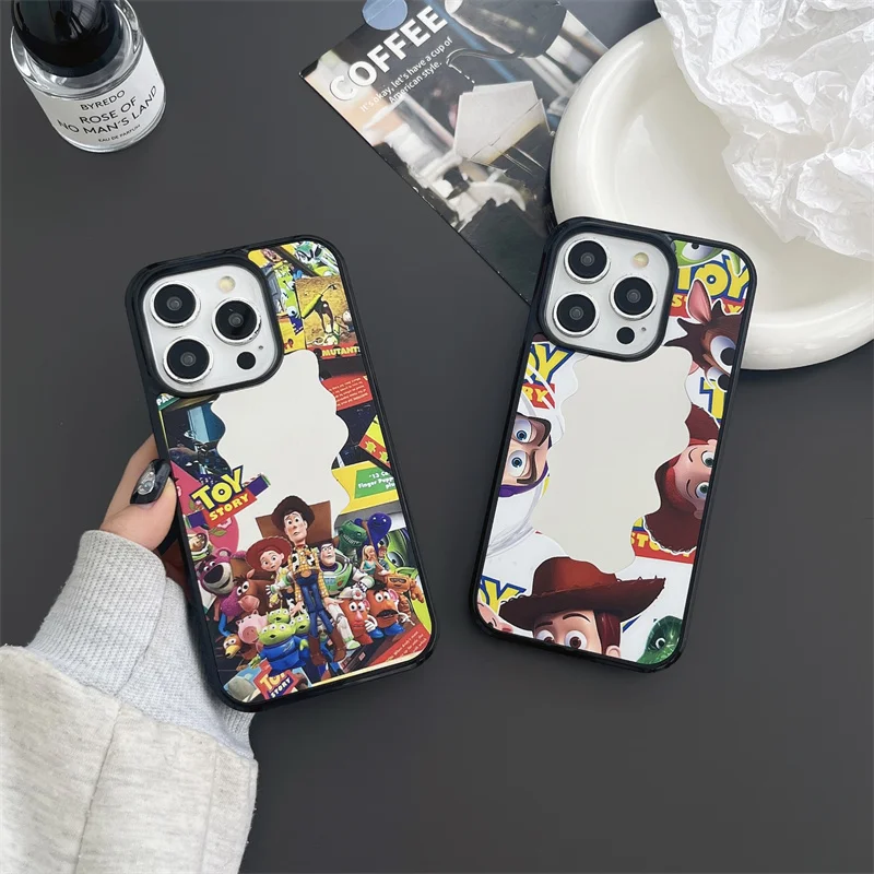 TOY STORY Woody Buzz Jessie Phone Case for iPhone 16 15 14 13 12 11 Pro Max Plus 12mini 13mini Mirror Wayne Cover Funda