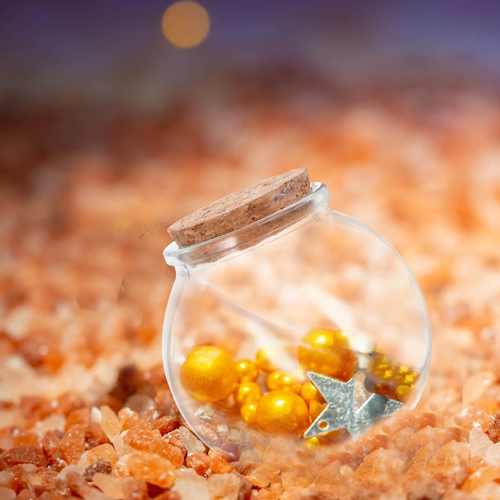 

2Pcs Clear Glass Wishing Bottles Small Vials Cork Stopper Craft Accessories Home Decor Glass Wishing Bottle Decorative Bottles