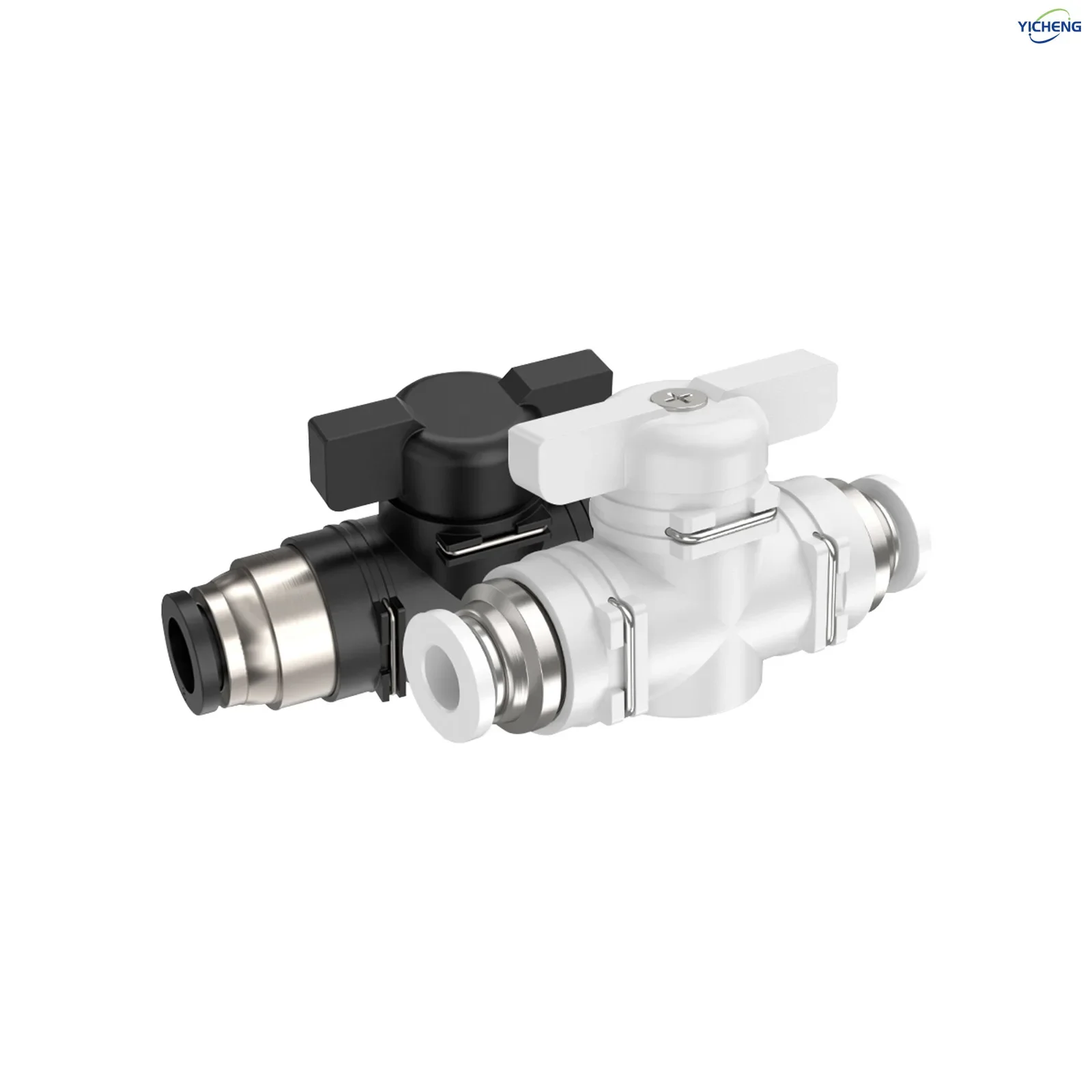 Válvula de bola neumática BUC OD de 8 mm Válvula de control de flujo de aire Empuje para conectar el accesorio (paquete de 5) Válvula de control de flujo de aire