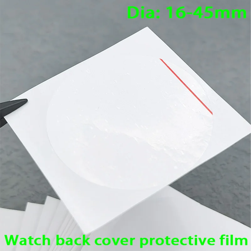 20/50PCS Watch Case Back Cover Waterproof Sticker Dia 16-45MM Bottom Cover Film Dustproof Waterproof Film For Watchmaker Tool