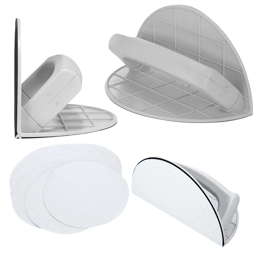 

Sanding Sandpaper Tool Self-Adhesive Internal Corner Sandpaper Grinding Tool Semi-Circular Hand Grinding Board with 10 Sandpaper