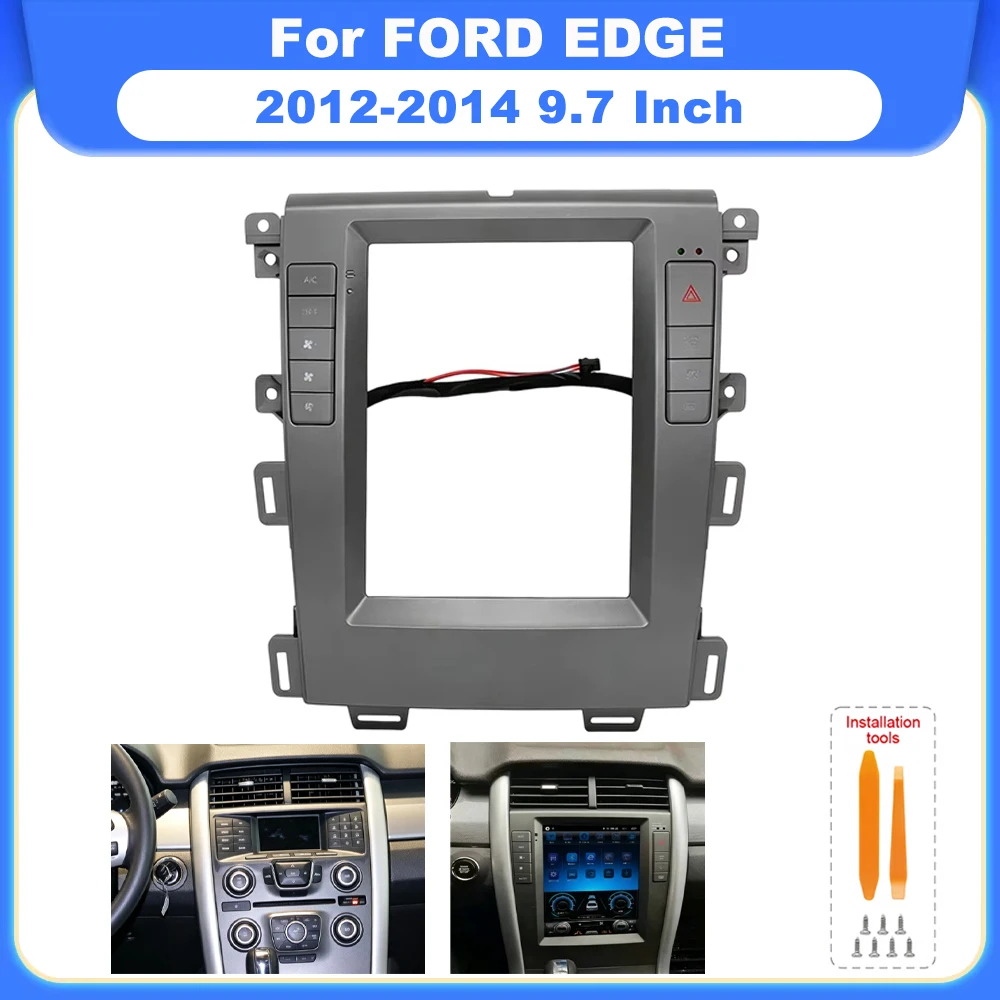 9.7 Inch Android Car Stereo Dashboard Panel Trim Fascia Frame Kit For FORD EDGE 2012-2014 Radio