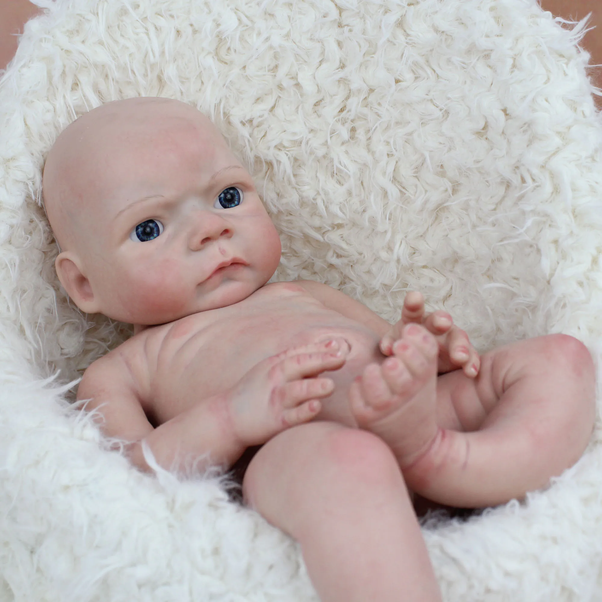 

18 Inch 2.7 KG Full Body Soft Solid Integral Silicone Girl Reborn Baby Lifelike Un/painted Doll Can Be Choose Kits DIY Bebe