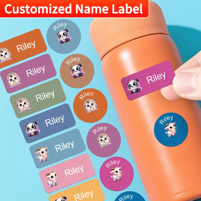 

Personalized Name Labels - Ultra-light custom stickers, easy to carry and store for school books, boxes and home organizers