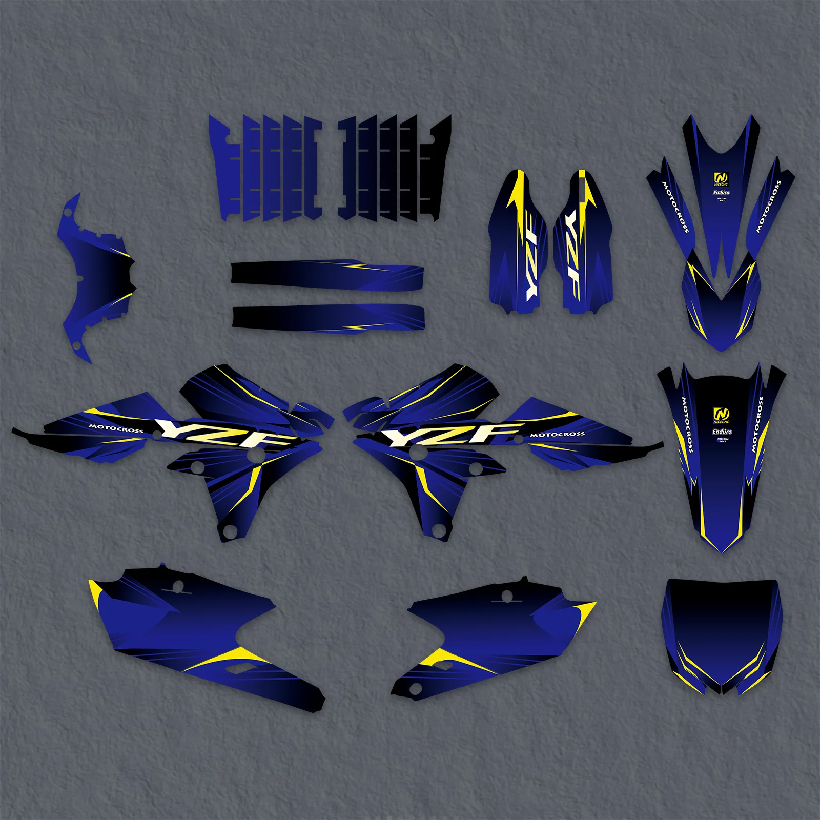 For Yamaha YZ 250F 2014-2018 YZ450F 2014-2017 2016 2015 Motorcycle Graphics Background Decals Stickers Customize YZF 250 YZF 450