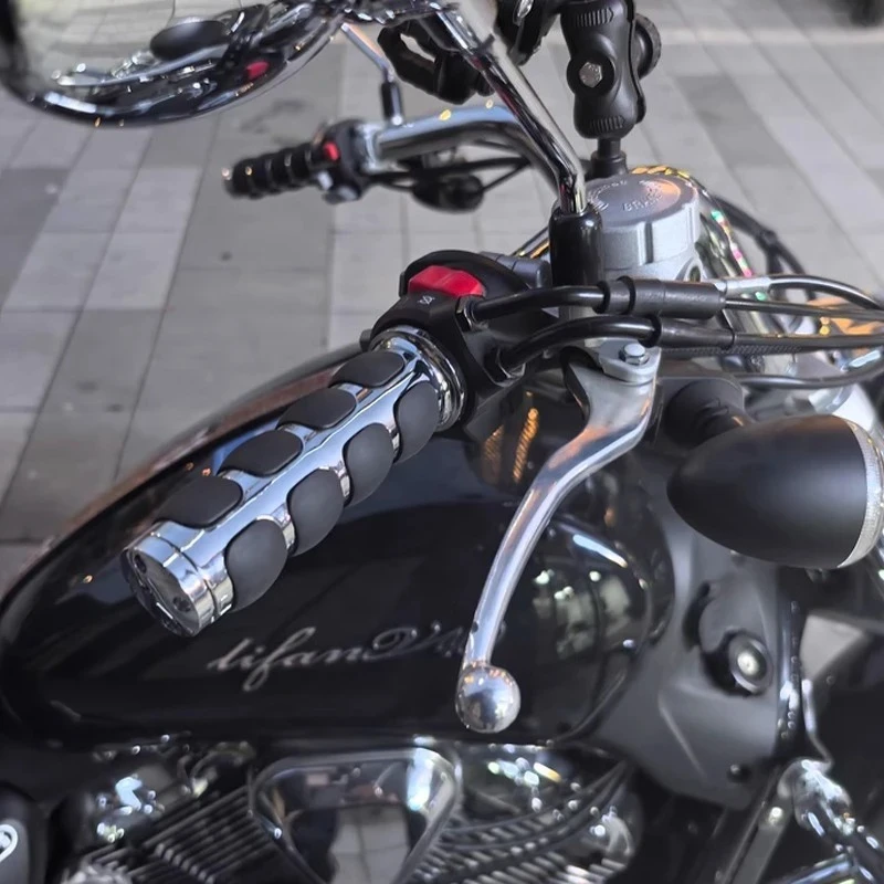 1 "دراجة نارية مقود اليد القبضات 25 مللي متر الألومنيوم المطاط مقبض ل هارلي بجولة سوفتيل فات بوي سبورتستر XL 883 1200 داينا