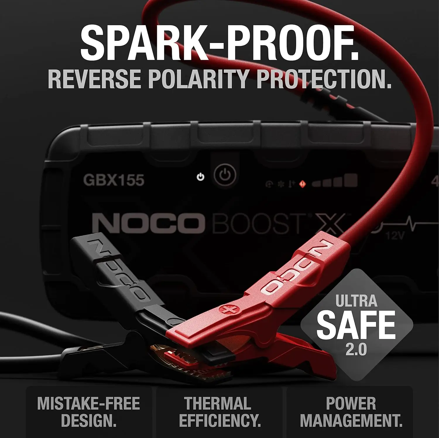 Boost X GBX155 4250A 12V UltraSafe محمول ليثيوم Jump Starter، حزمة معززة لبطارية السيارة، شاحن USB-C Powerbank