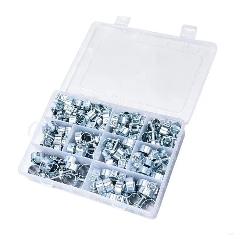 M76E Metall-Kraftstoffschlauchklemmen-Set, 120 Mini-Schlauchklemmen mit sortiertem Koffer – Detail 7
