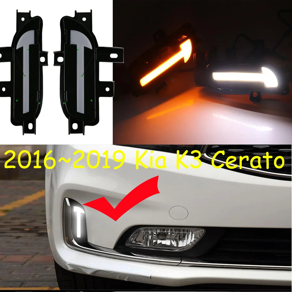 

one set 2019~2020year for Kia K3 daytime light Cerato car accessories LED DRL headlight for Kia K3 fog light