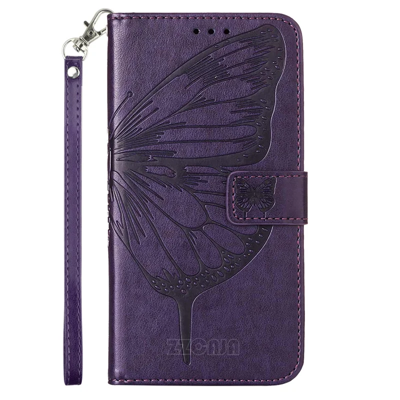 For Itel Vision 3 2S S17 S16 Pro Cover Carving Butterfly Flowers for Itel P38 P37 P36 Case Leather Flip Card Slots Wallet Strap