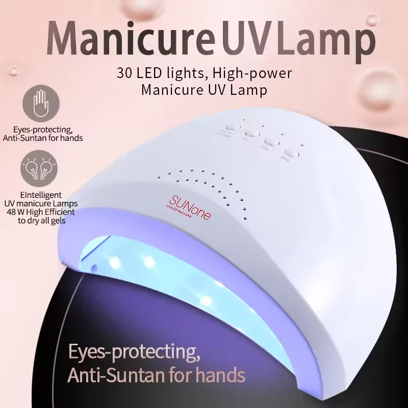 48W UV dry nail light Intelligent Led nail glue curing light Professional dry nail light automatic quick drying nail art tool