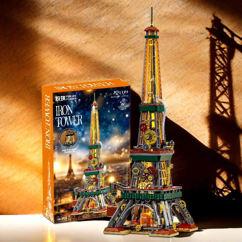 

1651pcs World Famous Building Street Scene Assembly Blocks Eiffel Tower Model High Difficulty Children's Educational Toys Gifts