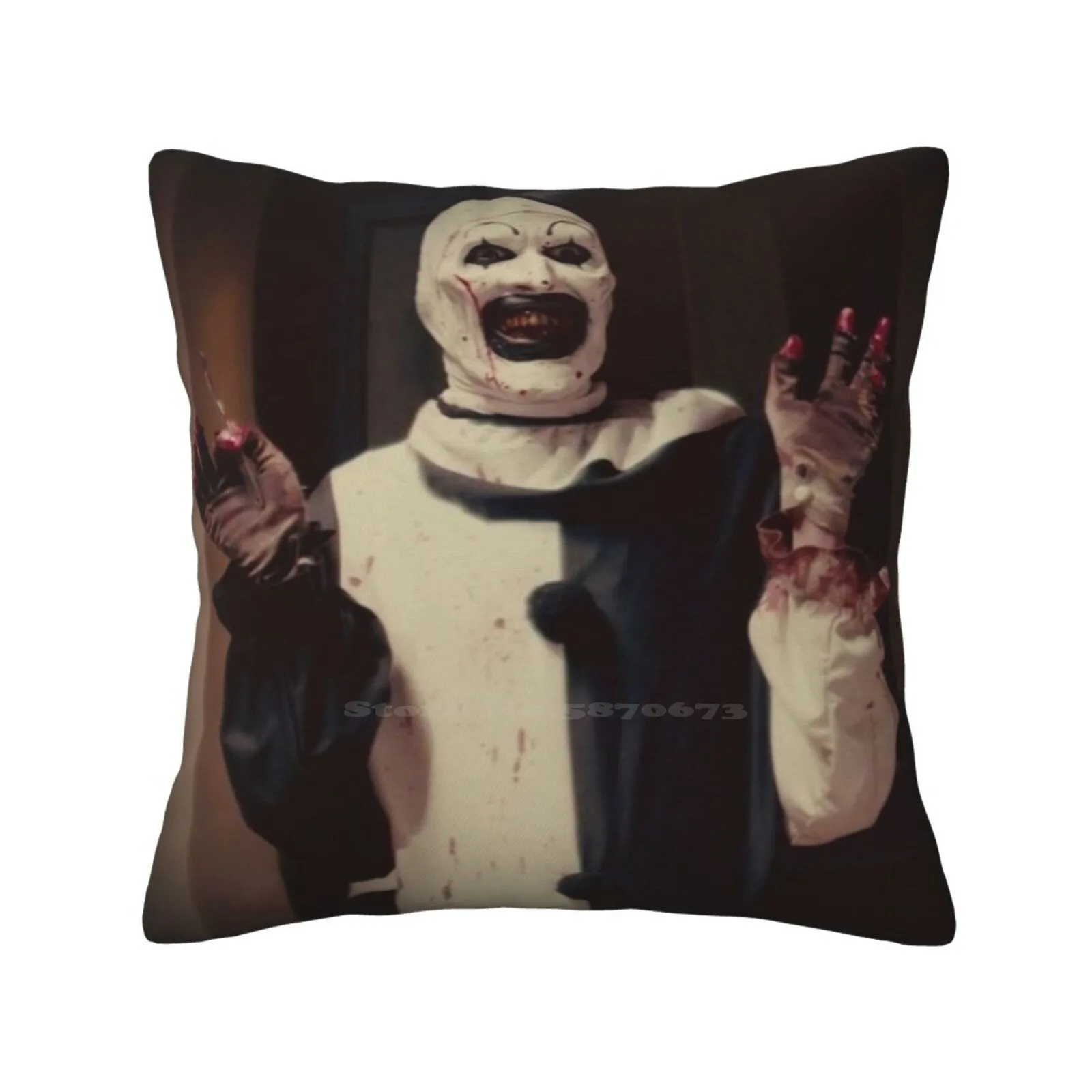 Terrifier Movie Horror Art The Clown Pillows Case Bedroom Home Decoration Terrifier Horror Movie Trending Best Selling