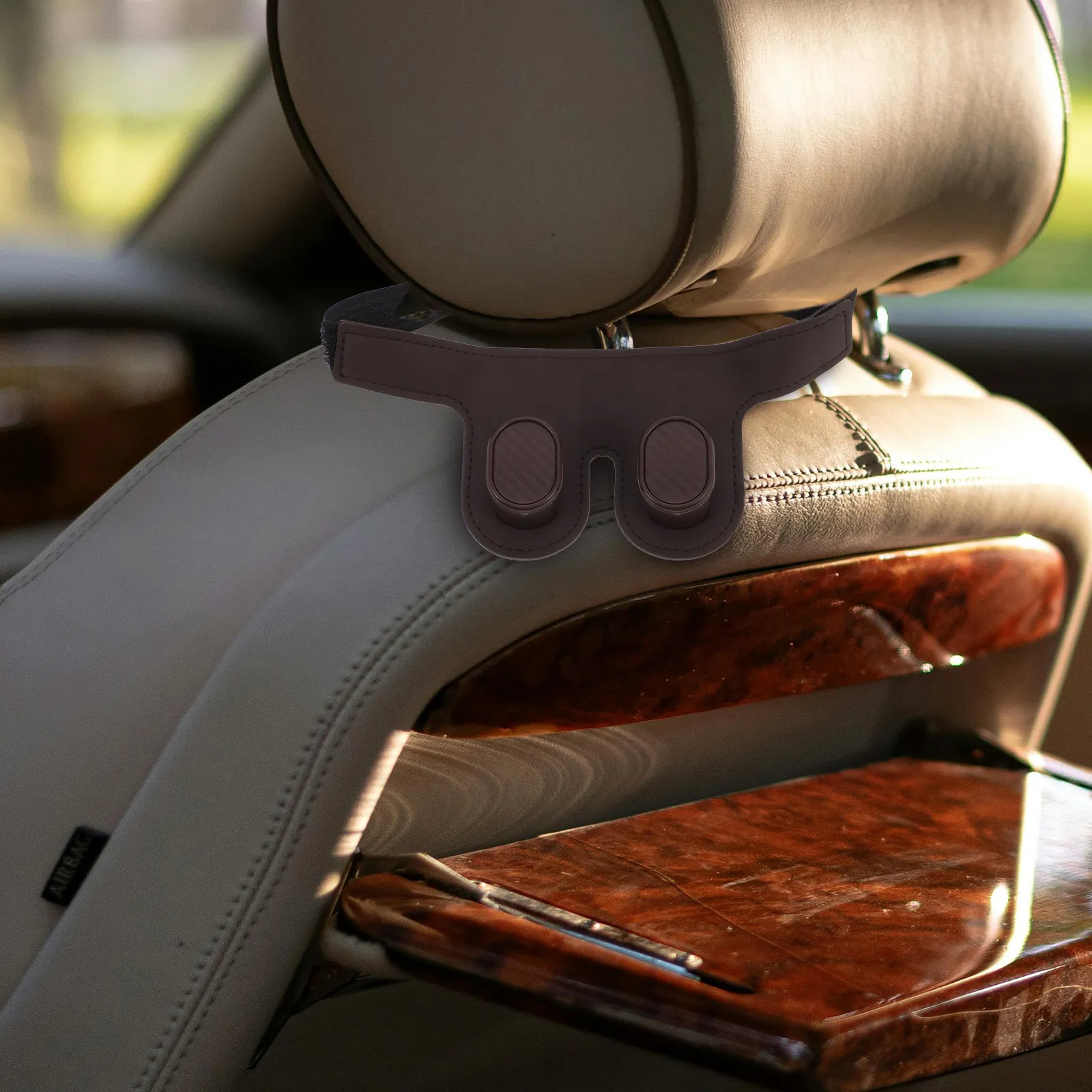 

Car Headrest Hook Dual Hook Design for Bags Purses Coats Umbrellas Universal Seat Back Storage Organizer Automotive Interior