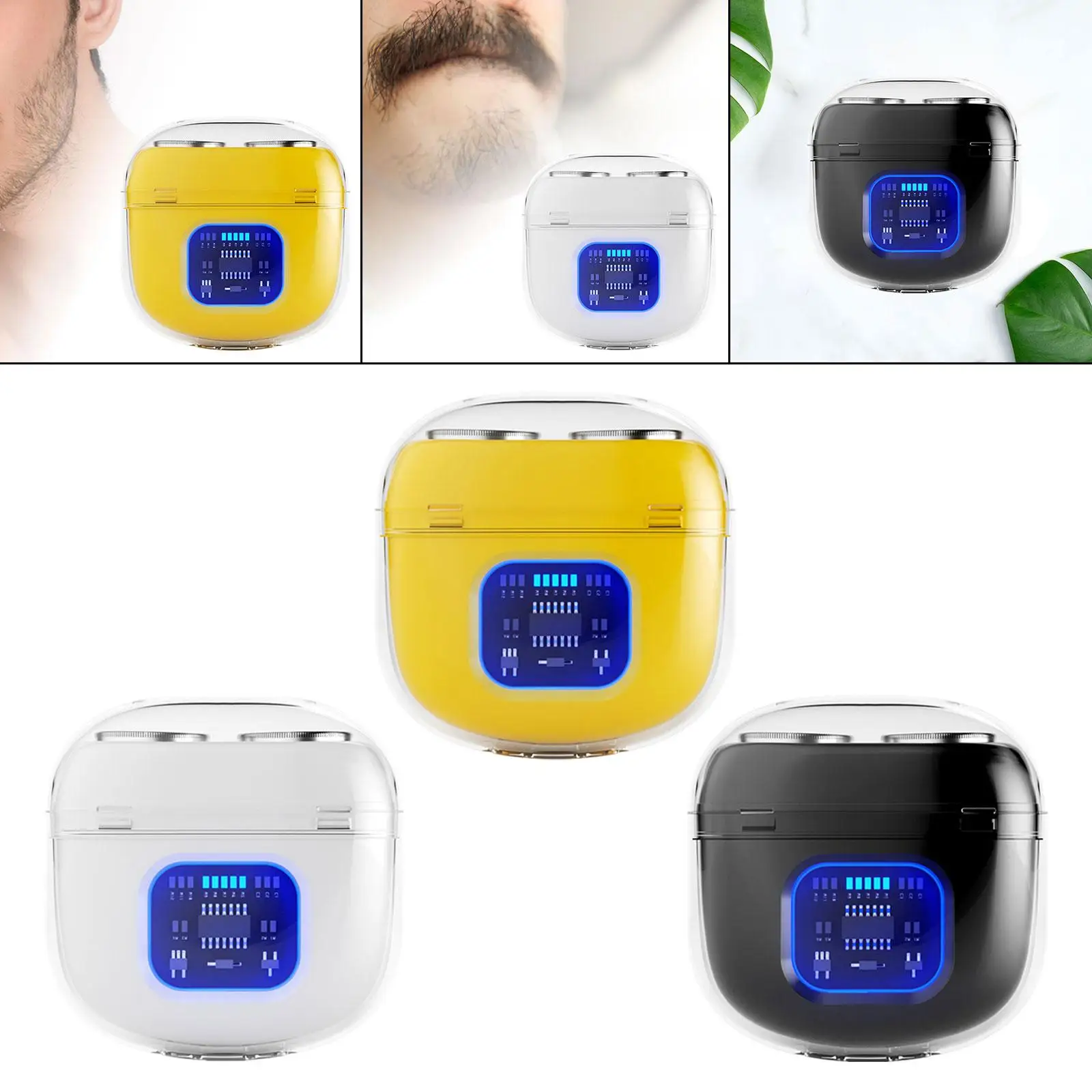 Mini barbeador elétrico portátil para homens, remoção de pelos faciais para Brother Home