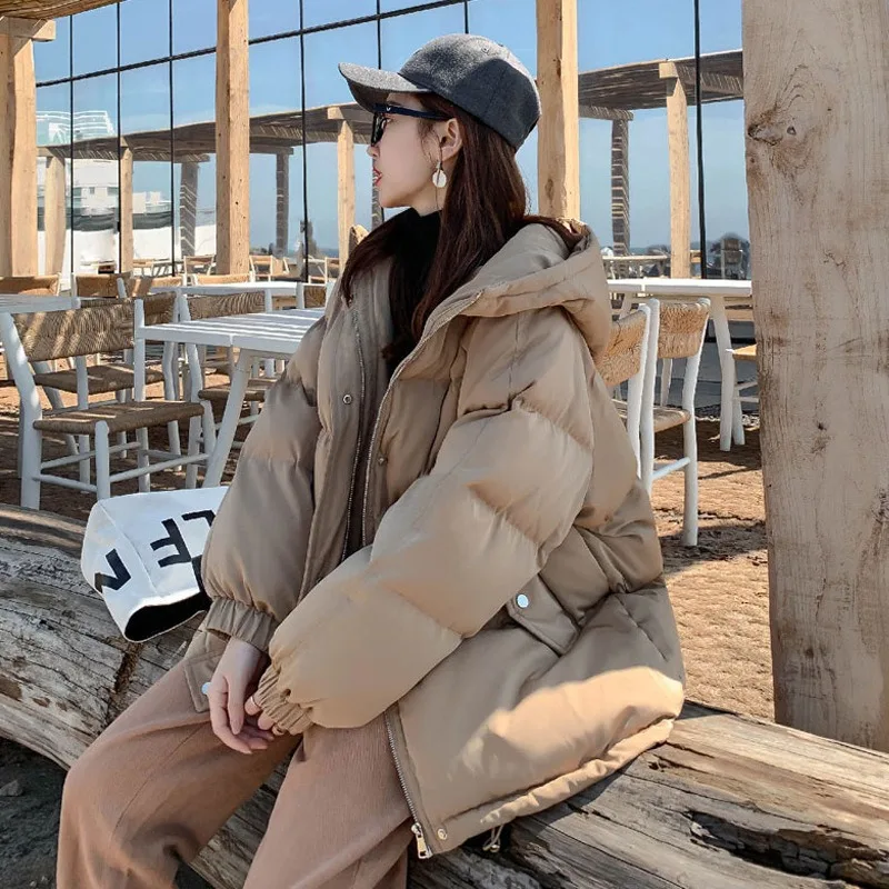 Chaqueta acolchada de gran tamaño para mujer, abrigos gruesos, Parkas cálidas de moda coreana, abrigo elegante para exteriores, invierno y otoño, 2023