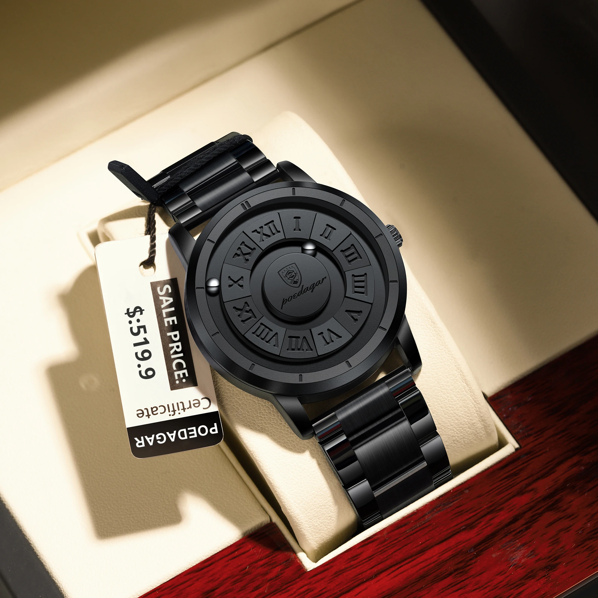 POEDAGAR Luxury Original นาฬิกาสําหรับชายกันน้ําแฟชั่นคุณภาพสูงนาฬิกาข้อมือผู้ชายสแตนเลสสตีลควอตซ์นาฬิกาผู้ชาย Reloj