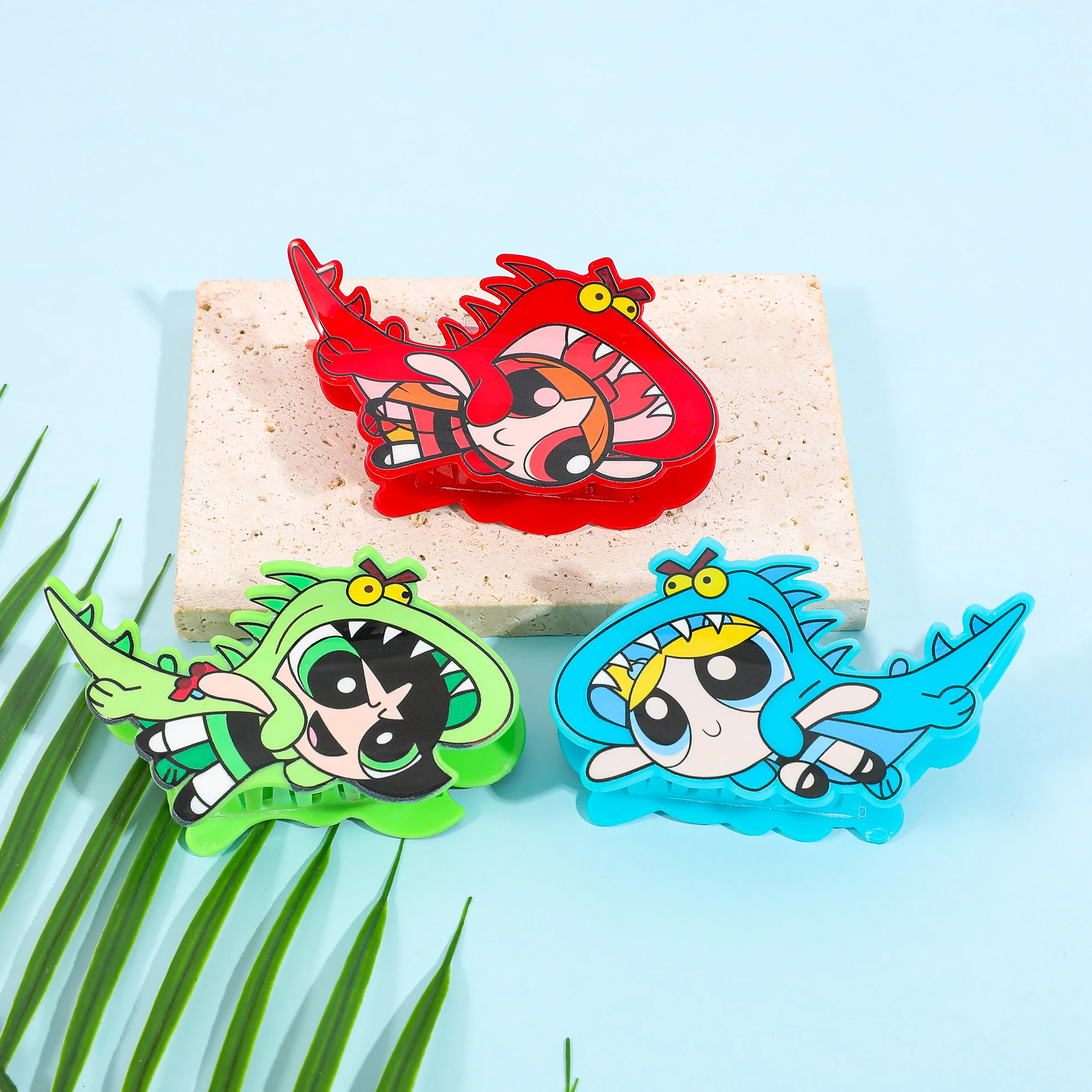 1 szt./3 szt. Urocza spinka do włosów z Dziewczynkami Mocy, wielofunkcyjna ozdoba do włosów, spinka do włosów