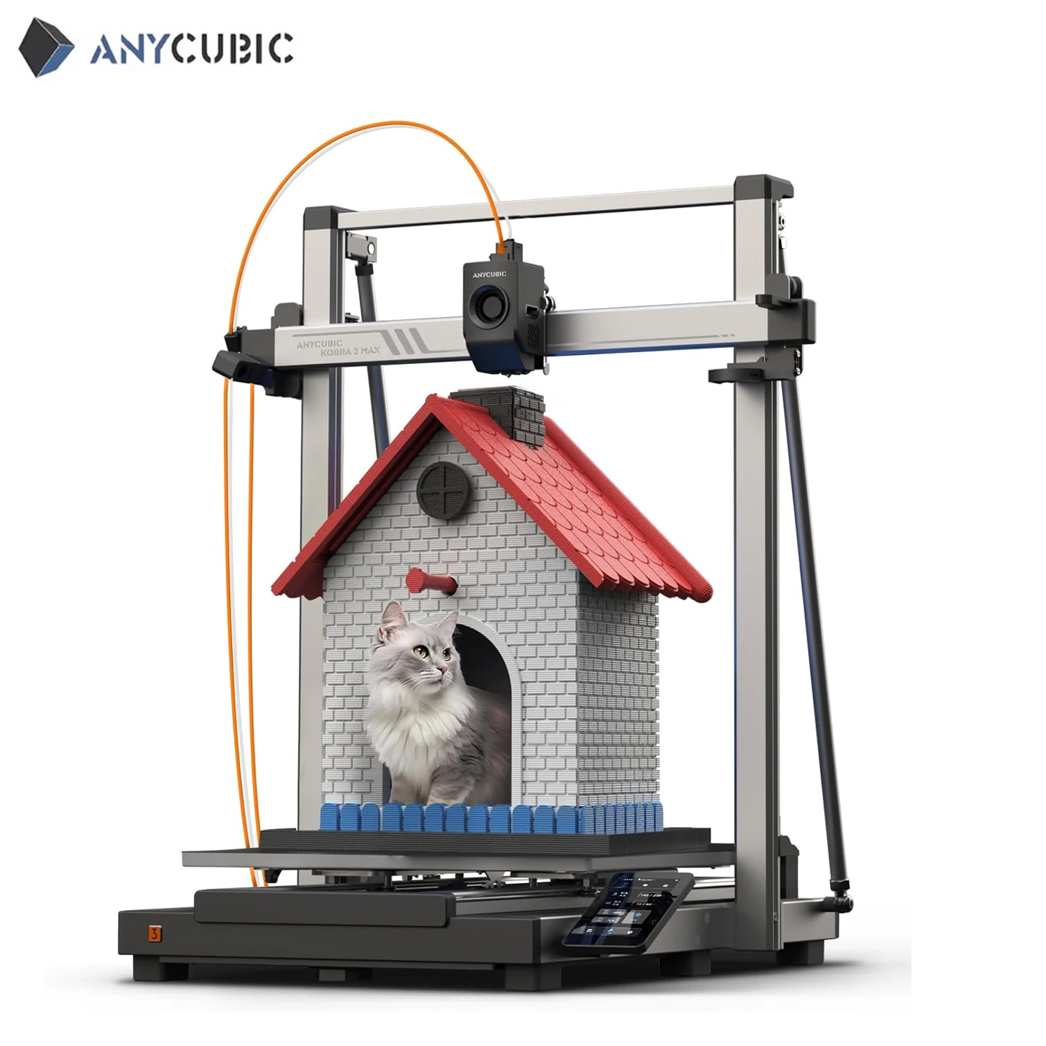 

Anycubic Kobra 3 Max 3D Printer 600mm/s High-Speed Printing Accurate Automatic Leveling and Anti-Jump Upgrade 420*420*500mm