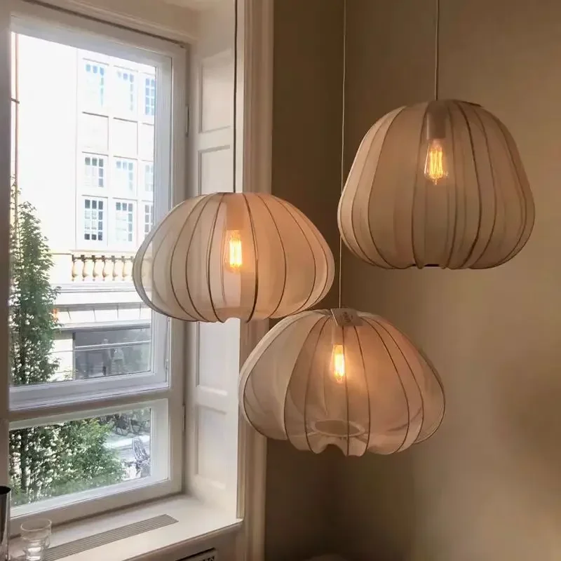 

Silk Pendant wabi sabi chandelier Creative Bolia Balloon Lamp vintage lantern Living Bedroom Staircase Restaurant kitchen