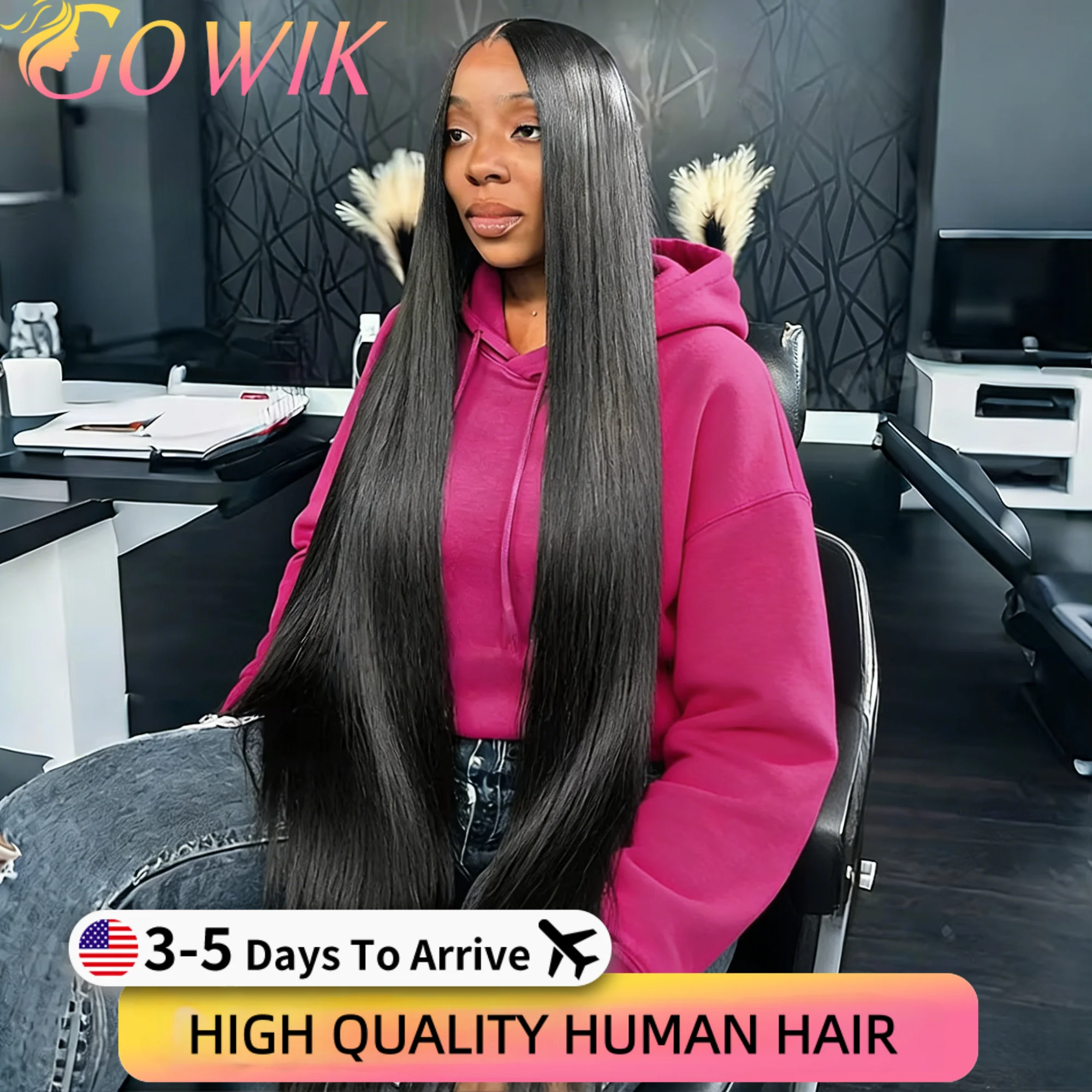 

Натуральные прямые парики из человеческих волос плотностью 250, HD-кружевной парик 13x6, 40 дюймов, с кружевной передней частью, настоящие бразильские, предварительно выщипанные, для женщин, 40 дюймов