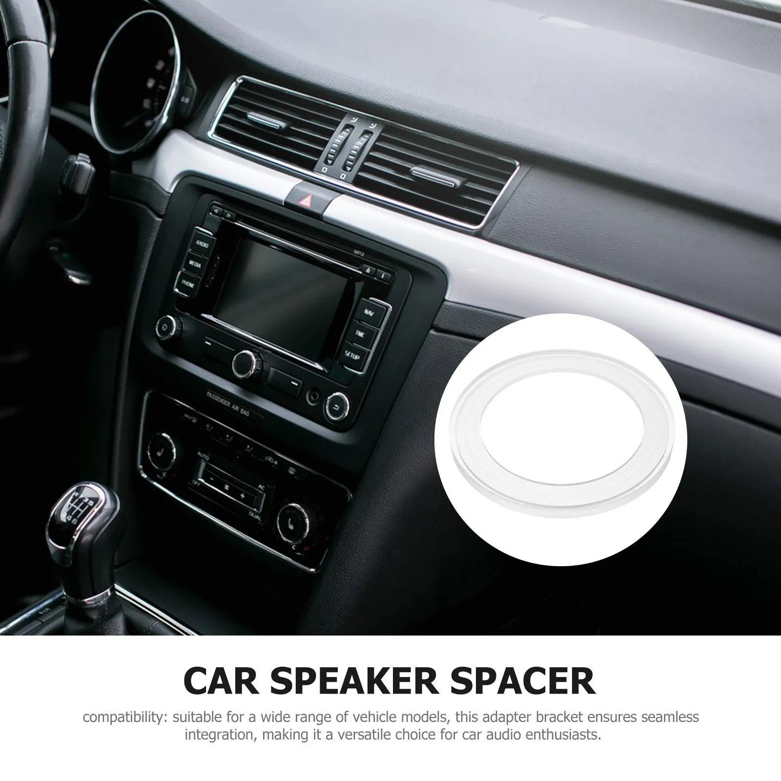 Car Speaker Spacer Rings High Precision Speaker Adapter Bracket Stable Mounting Reduces Noise Enhances Car Audio Performance
