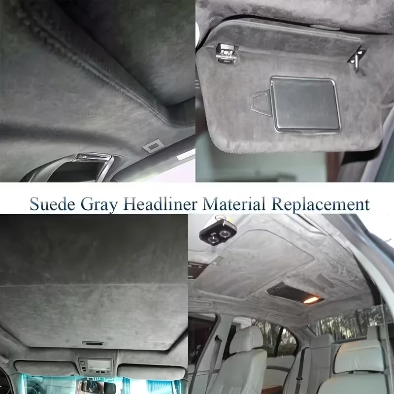

Premium Suede Fabric Wrap for Car Interior Modification Stretchable Suede Leather Fabrics Auto Headliner Cloth DIY Craft Decor