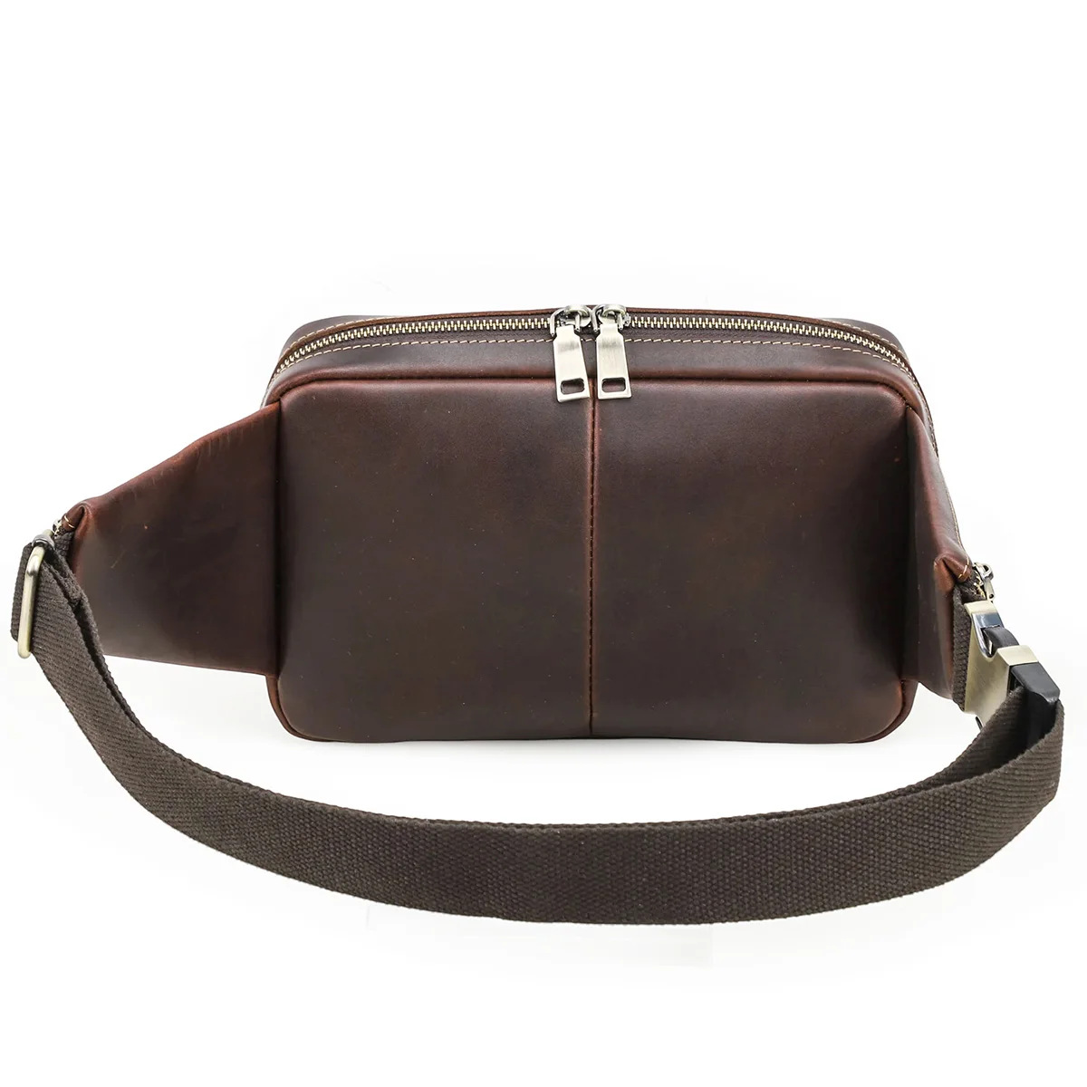 CONTACT'S Genuine Leather Waist Bags for Men High Quality Leather Waist Packs Crossbody Bag Chest Bum Bag for 8.3