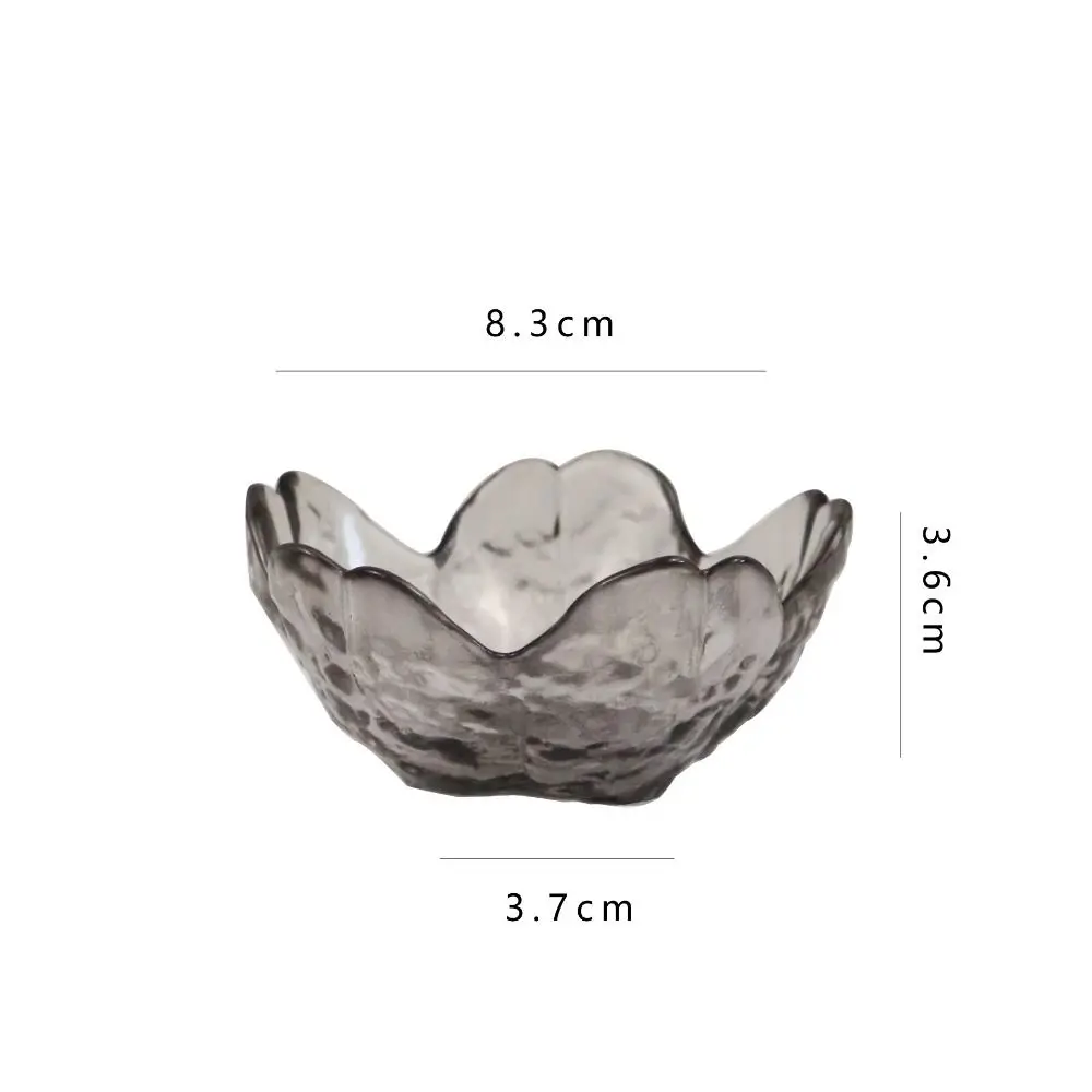 Modern Gold Inlay Glass Sakura Disc Japanese Small Sauce Bowl Nordic Style Flower Candle Holder Tableware