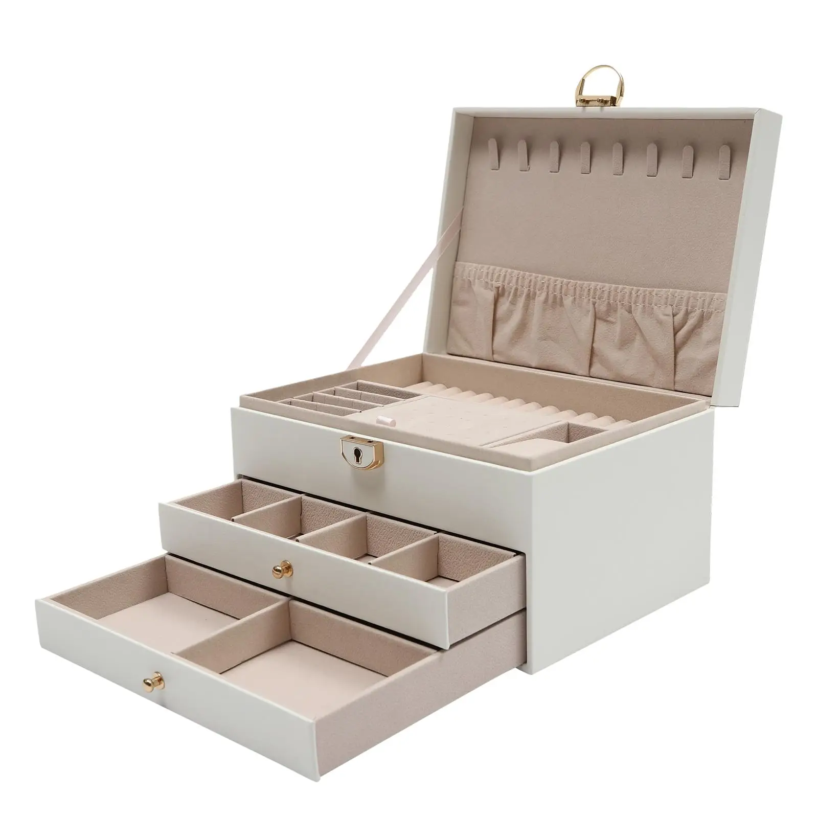 Eapmic 3 طبقة 24 فتحات النظارات الشمسية تخزين صندوق ساعة نظارات اكسسوارات عرض نظارات حقيبة للتخزين المنظم (3 طبقات