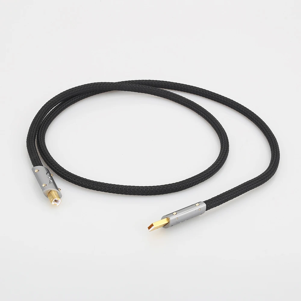 Viborg UC01 HI-End Silver Plated OFC USB Audio Cable Audiophile USB AB A-B DAC Gold plating DAC Decoder Printer Data Cable