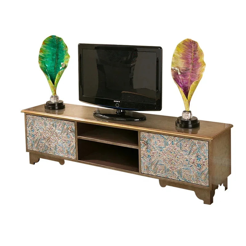 ~Neoclassical Furniture 1.8 M Floor Cabinet TV Cabinet and Tea Table Combination Light Luxury Curio Cabinet