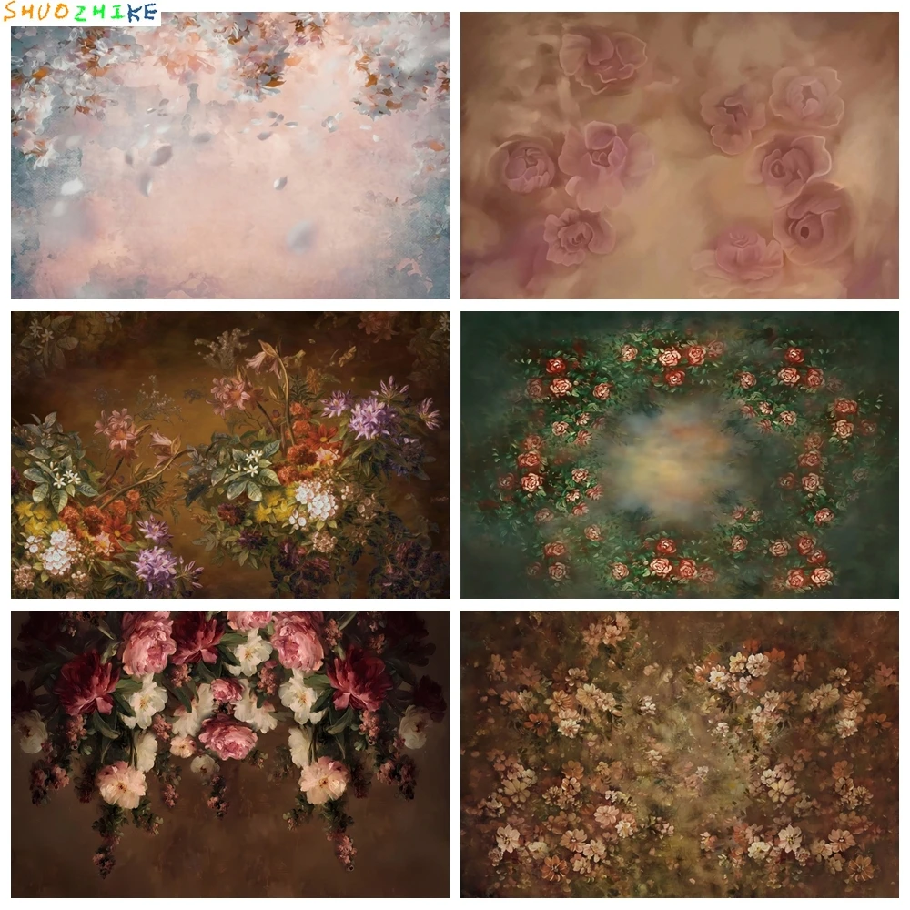 

Grunge Abstract Gradient Flowers Wall Photocall Baby Portrait Photography Backdrop Photographic Backgrounds Photo Studio