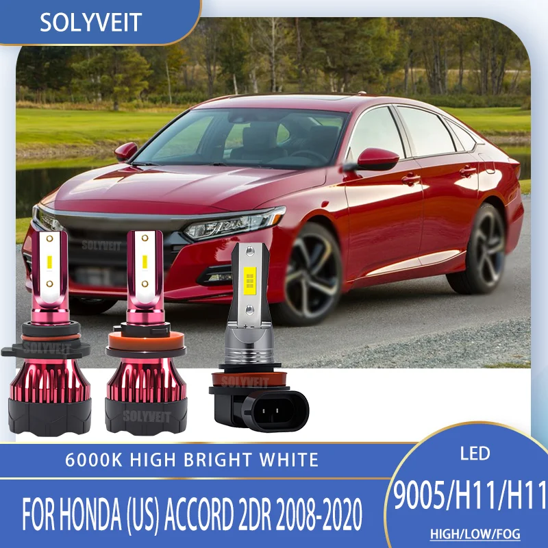 

Easy-to-Adjust Auto Luces 12V Front Headlamp Hi/Lo Foglamp LED Kit For HONDA (US) ACCORD 2DR 2008 2009 2010 2011 2012 2013-2020