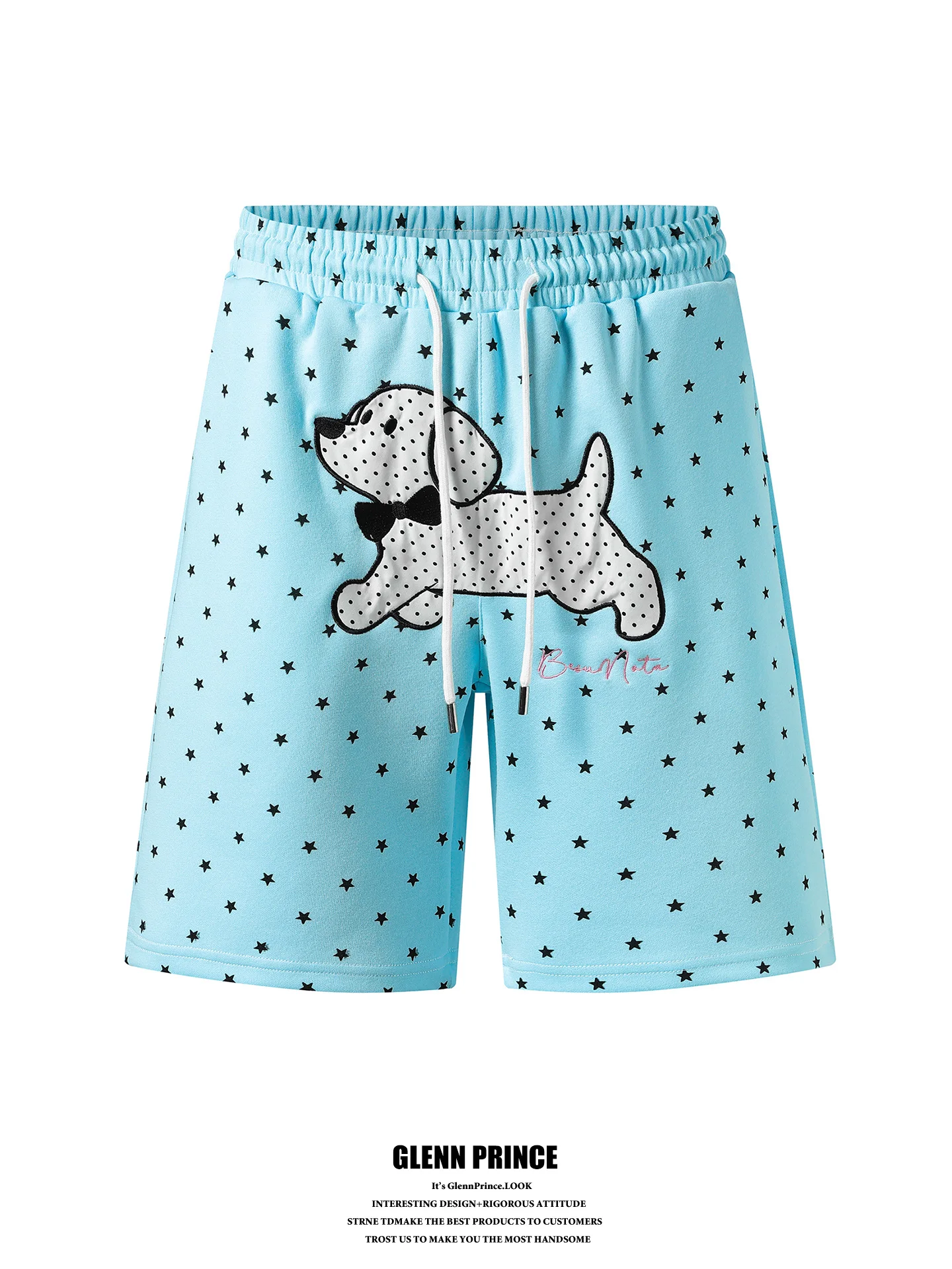 

Casual Dopaamine Star Print Polka Dot Dog Men's Shorts Outdoor Walking Beachwear Couple's Pants Korean Style Streetwear