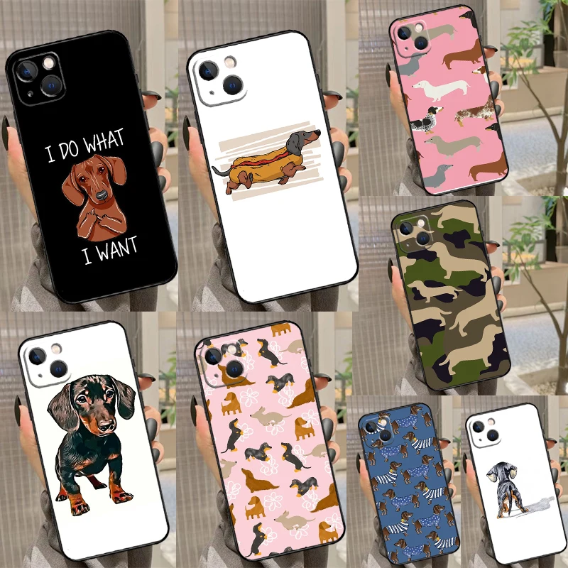 Etui na telefon Huawei Nova Y73 Y70 Y72 Y60 Y90 Y61 Y91 8i 7i 11i 12i 12s 9 10 SE P20 P30 P40 Lite z motywem jamnika (dackla)