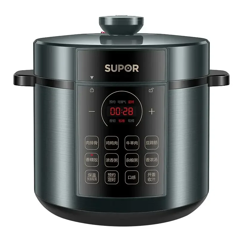 Supor Panela de Pressão Elétrica, Grande Capacidade, 6L, Doméstico, Multifuncional, Panela de Arroz, Novo