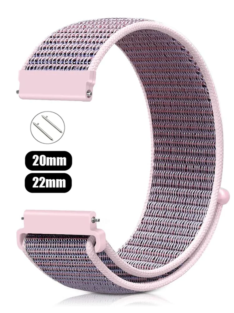 

Нейлоновый ремешок-петля для Samsung Galaxy Watch 6/5/pro/4/Classic/active 2, 44 мм, браслет 20 мм/22 мм, спортивный браслет, huawei watch gt 4 2