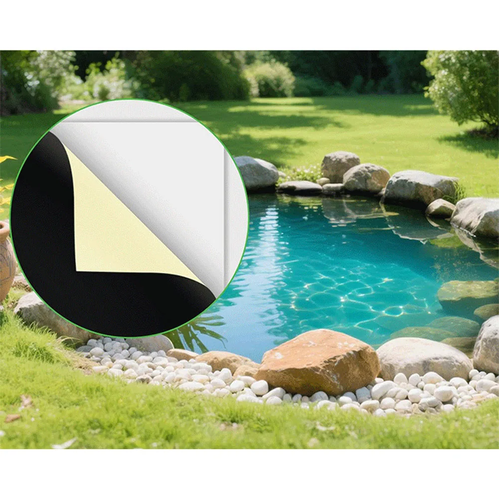 2PCS Pond Liner Repair Patch, 8'' X 8'' Selfadhesive Waterproof EPDM Liner Repair Patch Kit Thickened Rubber Pond Seam Peel